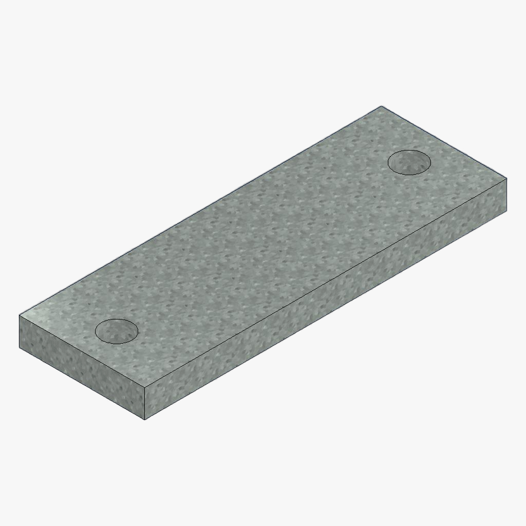 Vulstrip montage steunpoot voor verzinkt