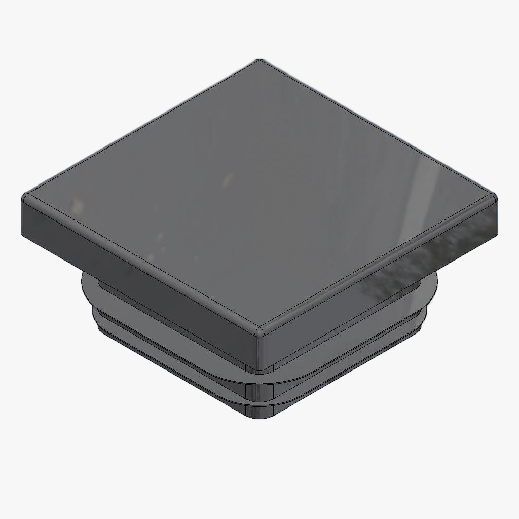 Insteekdop 35x20 x 1-2.5 zwart