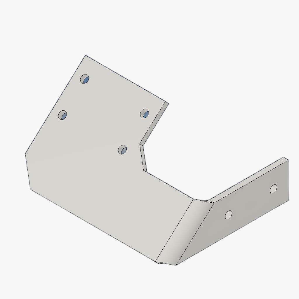 Steun spatscherm PKT hoog links verzinkt