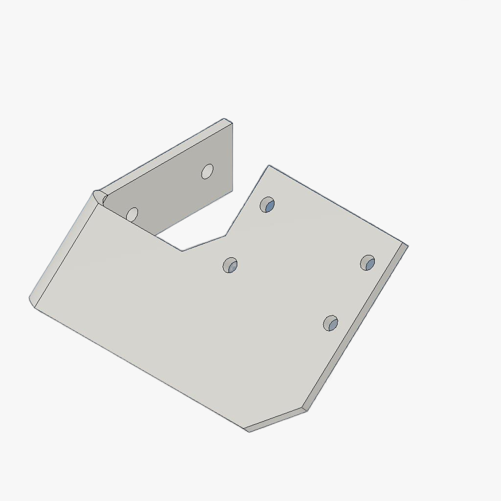 Steun spatscherm PKT hoog rechts verzinkt