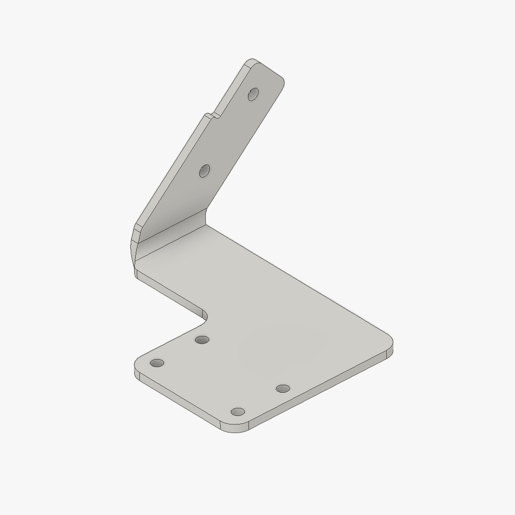 Steun spatscherm PKT links verzinkt