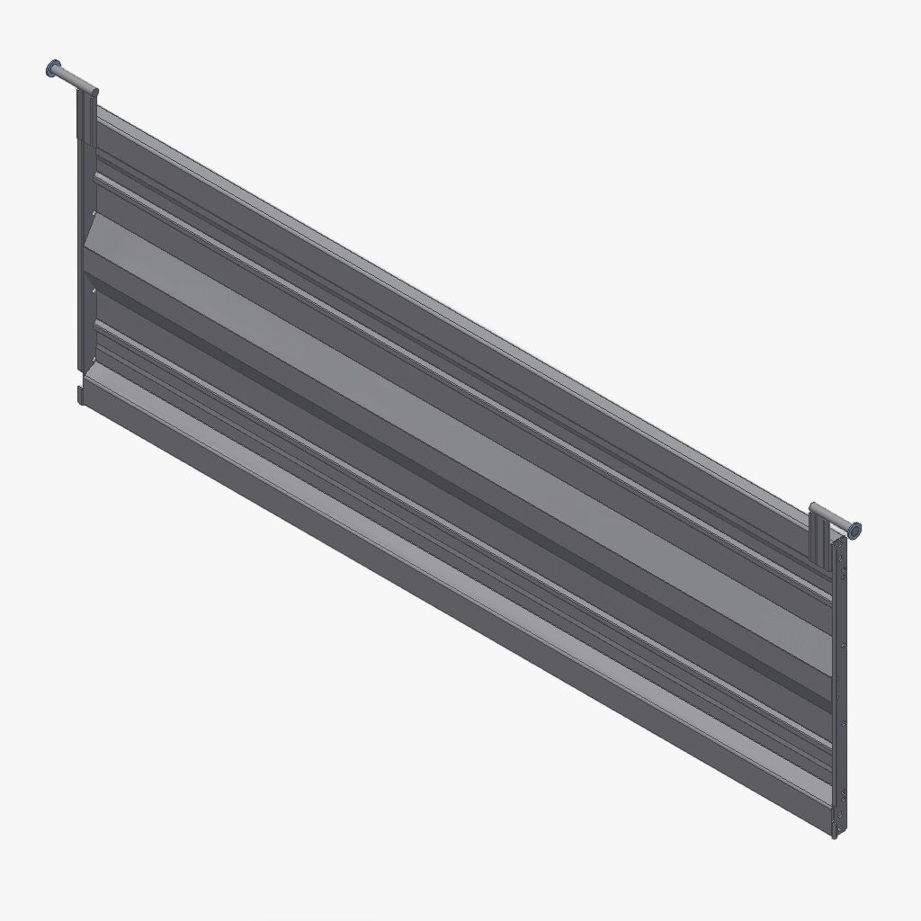 Achterwand opzetborden 600 K3 HDS gelast