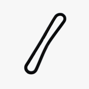 Huifelastiek Zwart L = 20 Cm