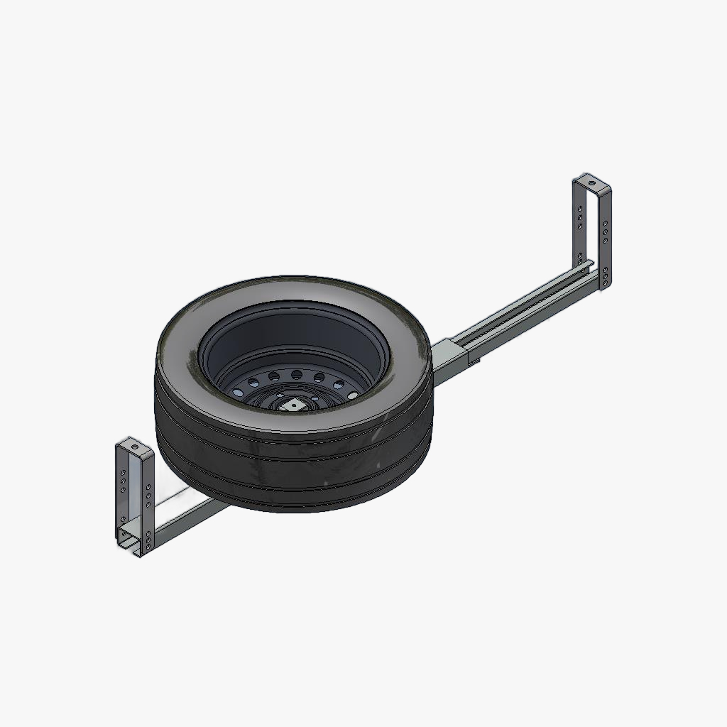 Reservewiel 195/50R13C zwart gemonteerd