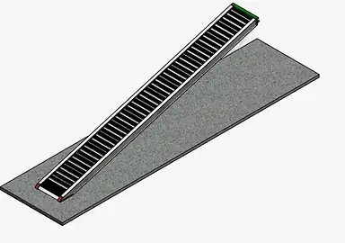 SARIS Safety Baseline oprijplaat aluminium 2,5m - 1400 kg