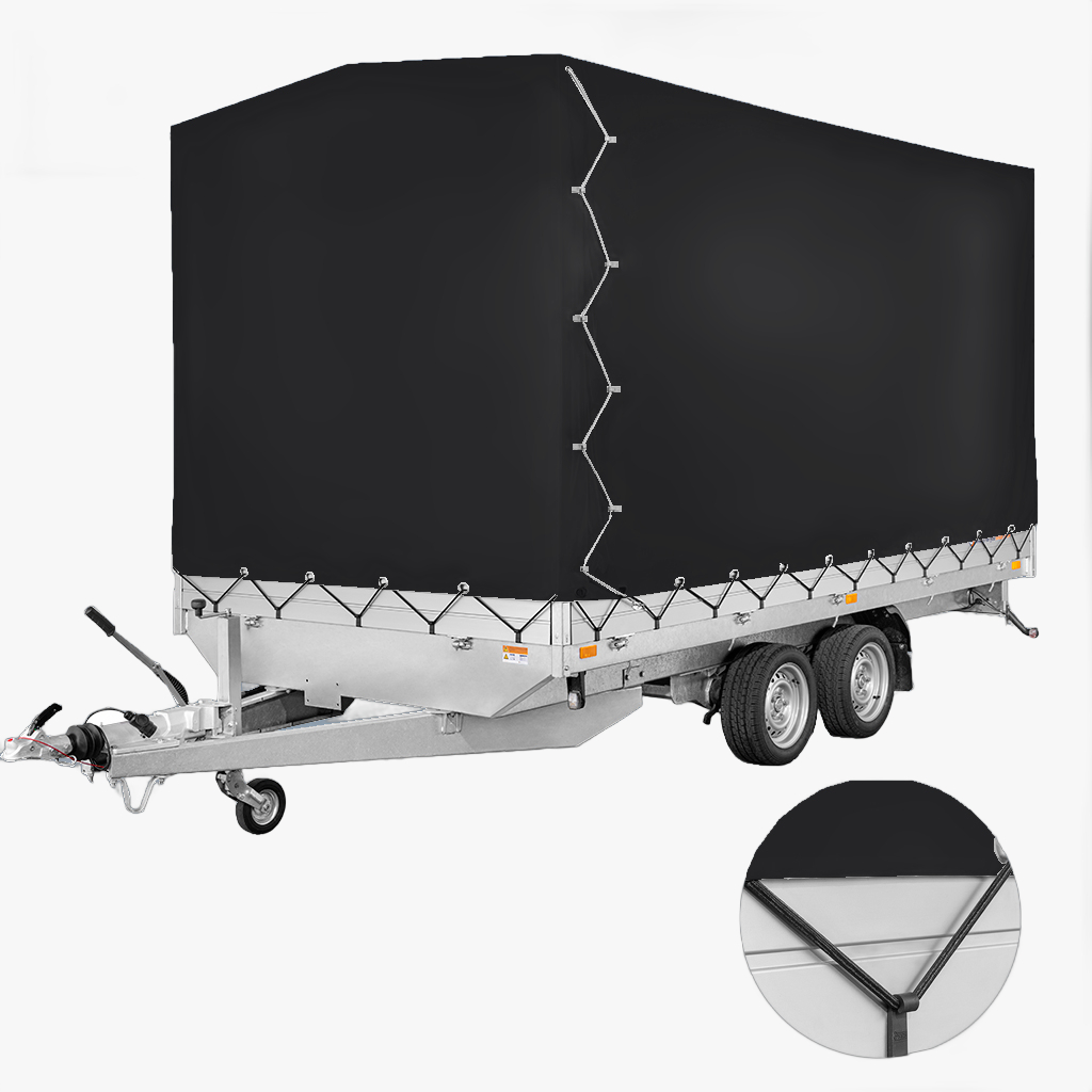 Huifdoek 256 150 180cm zwart RAL 9005