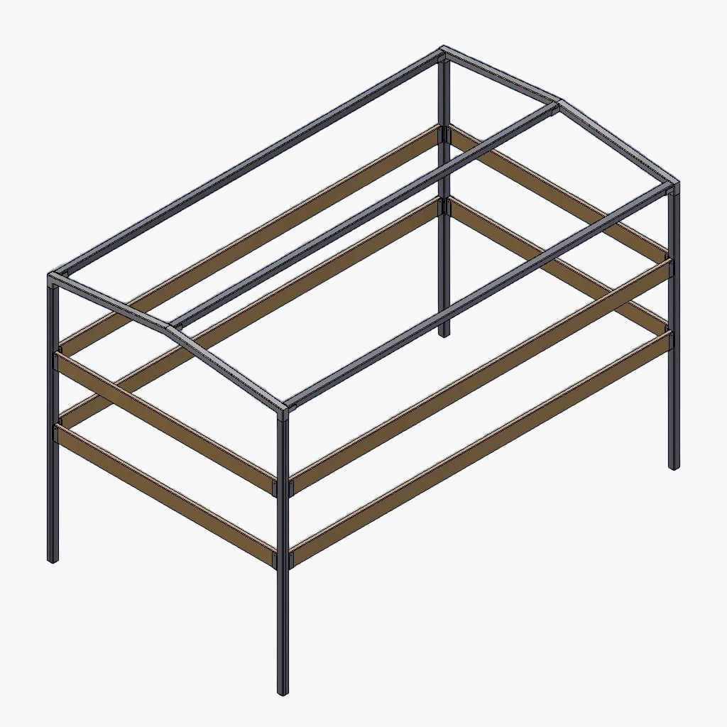 Huifstellage 256 150 160cm