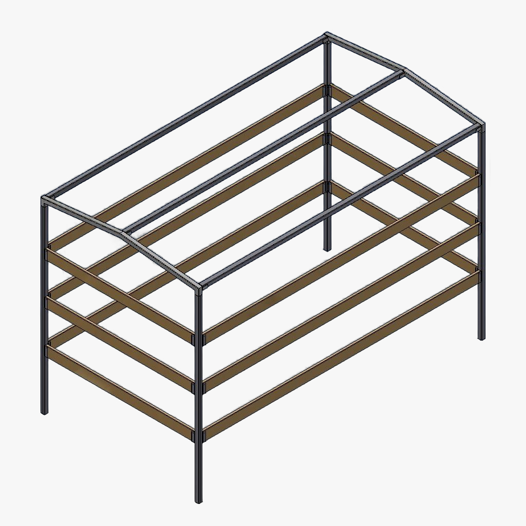 Huifstellage 276 150 180cm