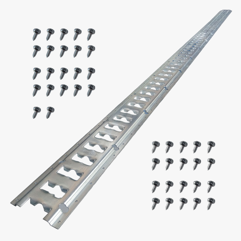 Bindrail met bevestigingsmateriaal