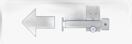 Sticker uitzetsteun links - met rugslit