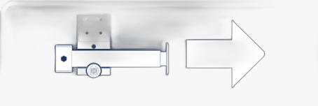 Sticker uitzetsteun rechts - met rugslit