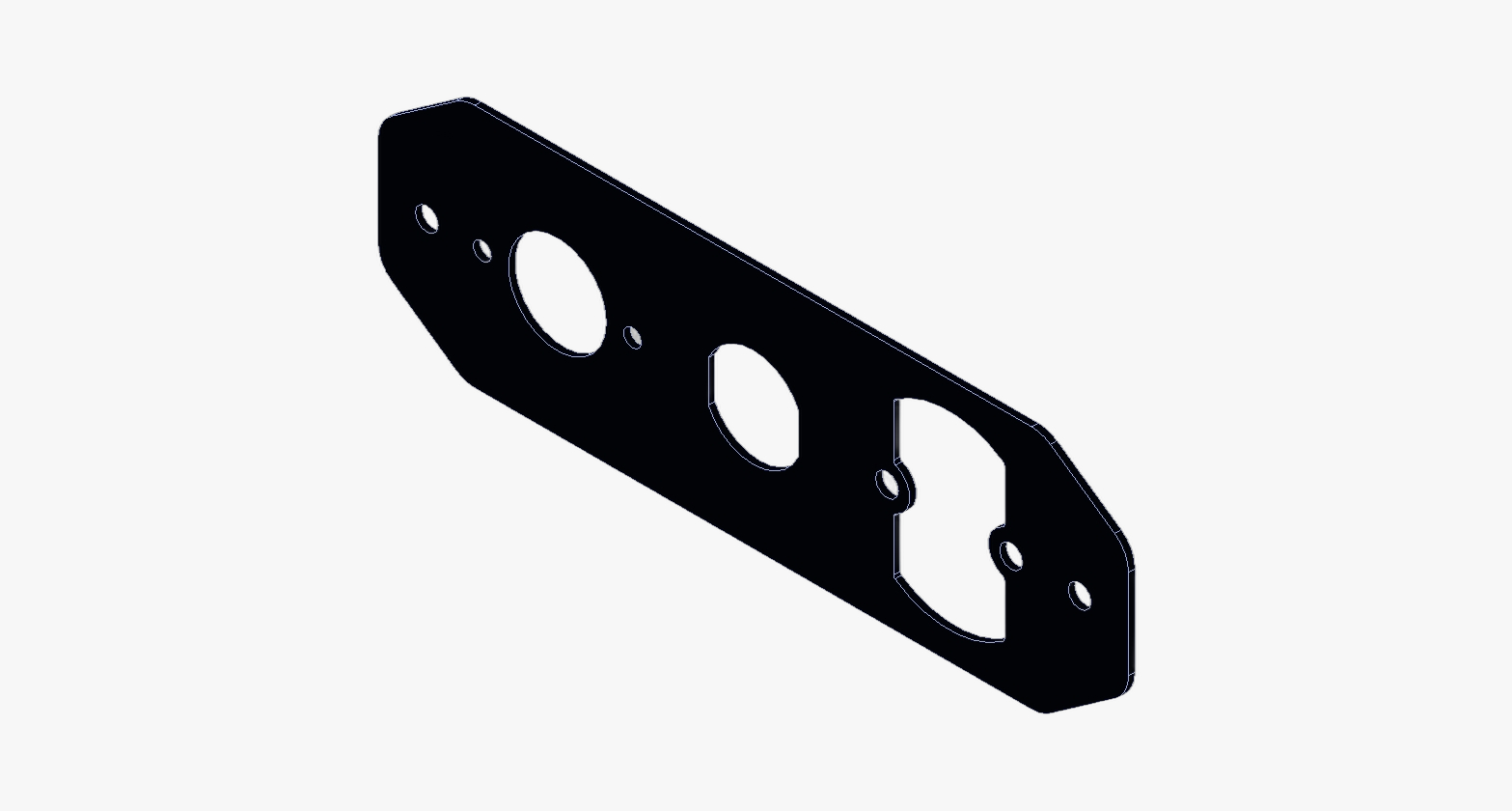 Montageplaat accubediening (zwart gelakt RAL9005)