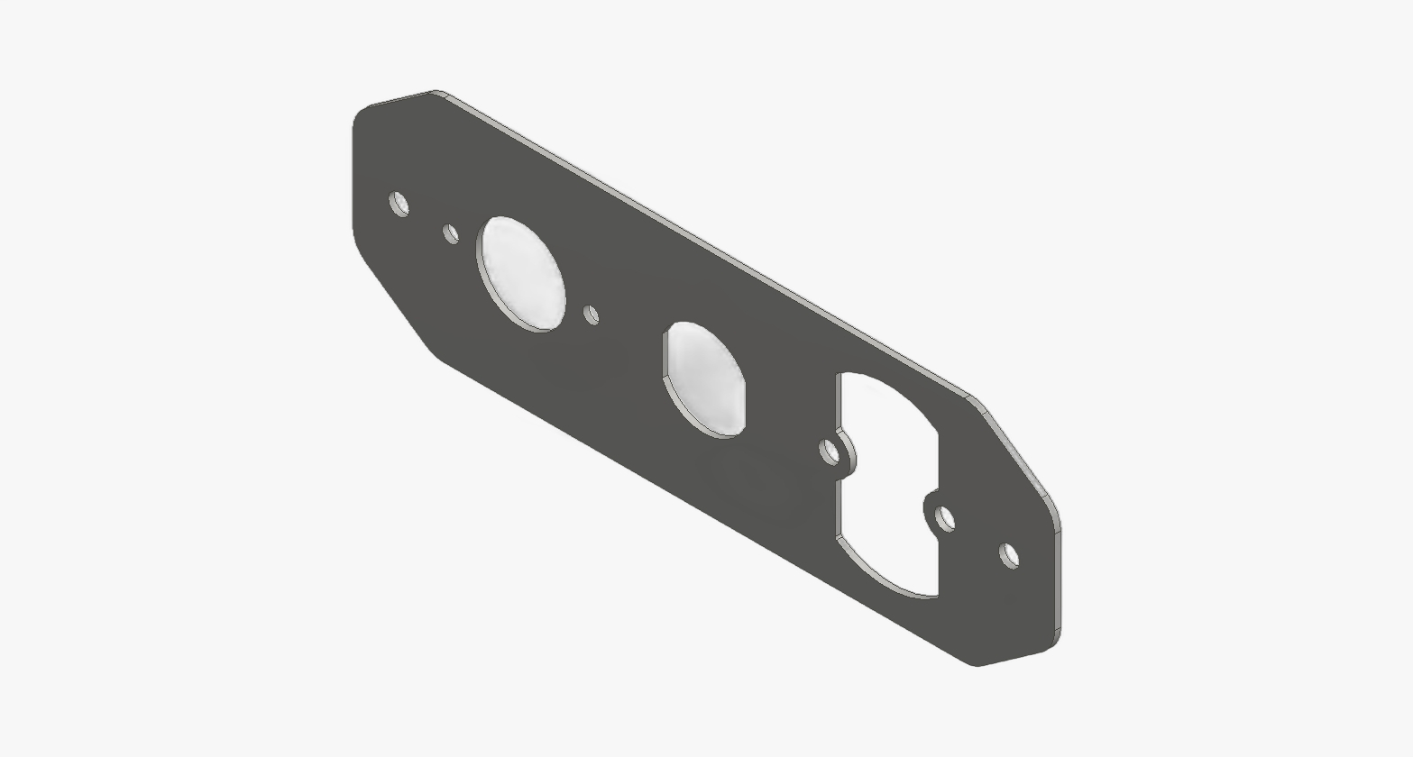 Montageplaat accubediening blank